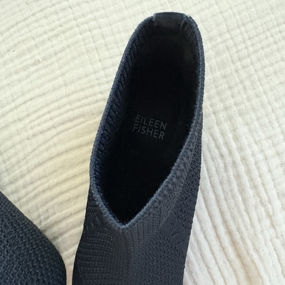 Eileen Fisher Purl Recycled Stretch Knit Bootie Womens Size 6 Black - Picture 5 of 8